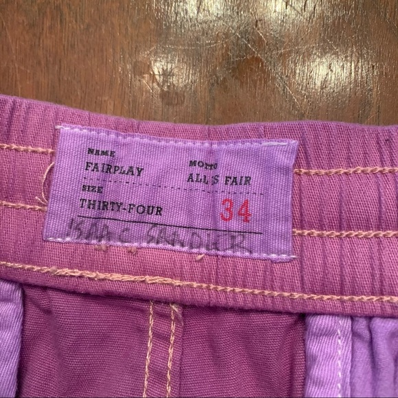 Urban Outfitters Fair Trade Men’s Joggers Purple - Picture 3 of 3